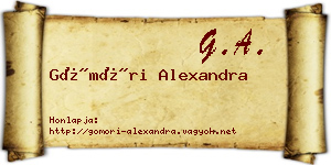 Gömöri Alexandra névjegykártya