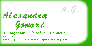 alexandra gomori business card